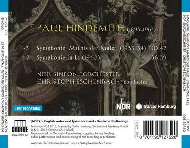 NDR Sinfonieorchester, Christoph Eschenbach - Paul Hindemith: Symphonie ‘Mathis der Maler’; Symphonie in Es (2015)