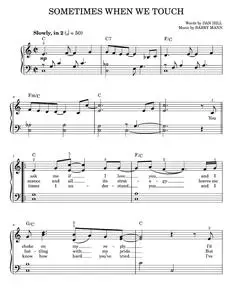 Sometimes when we touch - Dan Hill (Easy Piano)