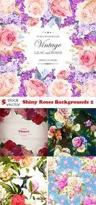 Vectors - Shiny Roses Backgrounds 2