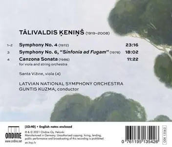 Guntis Kuzma, Latvian National Symphony Orchestra - Tālivaldis Ķeniņš: Symphonies Nos. 4 & 6; Canzona Sonata (2021)