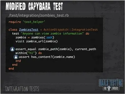 CodeSchool - Rails Testing for Zombies