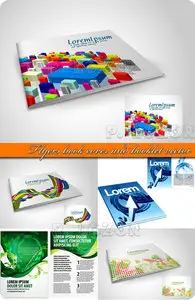 Flyers book cover and booklet vector