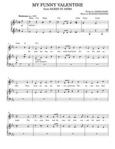 My Funny Valentine - Rodgers & Hart (Piano Vocal)