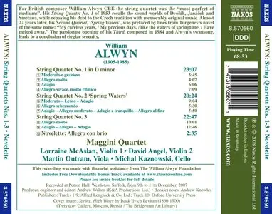 William Alwyn - String Quartets Nos. 1-3; Novelette (Maggini Quartet)