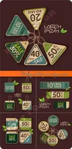 Ecology labels price tag vector