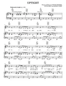 Uptight (Everything's Alright) - Stevie Wonder (Piano-Vocal-Guitar)