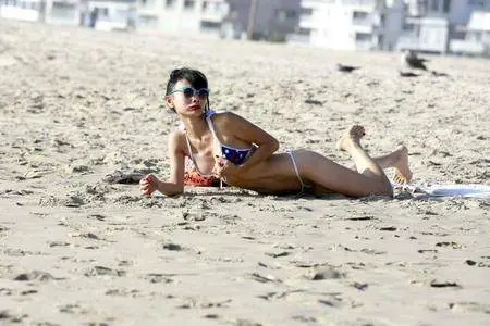 Bai Ling at a Southern California beach on August 9, 2016