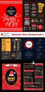 Vectors - Christmas Menu Backgrounds 2