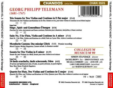 Simon Standage, Collegium Musicum 90 - Georg Philipp Telemann: Domestic Music, Vol. 3 (1992)