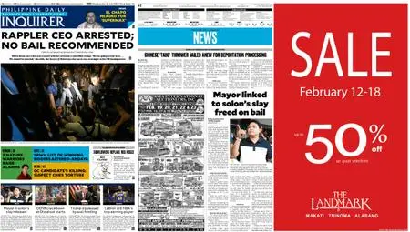 Philippine Daily Inquirer – February 14, 2019