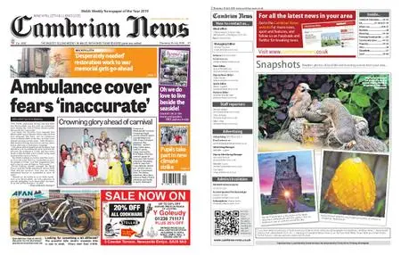 Cambrian News Machynlleth & Llanidloes – 25 July 2019