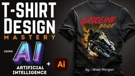T-Shirt Design Mastery: Using A. I and Adobe Illustrator
