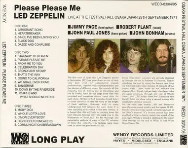 Led Zeppelin - Please Please Me (3CD) (2003) {Wendy} **[RE-UP]**