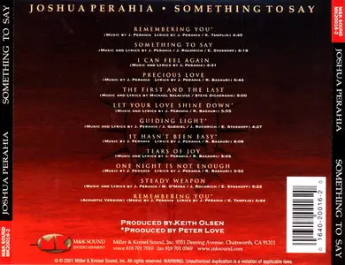 Joshua Perahia - Something To Say (2001)