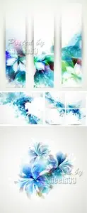 Blue Abstract Banners Vector
