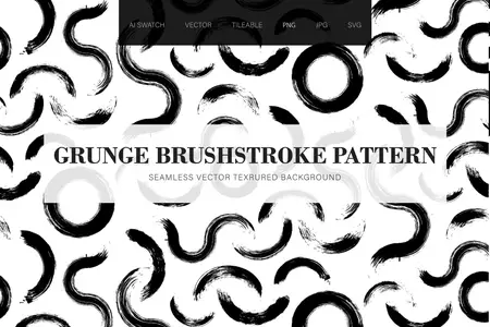 EE - Grunge Black Paint Seamless Pattern HGJV7LD