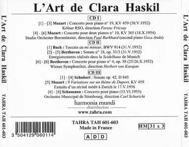 L'Art de Clara Haskil [3CDs] (2010)