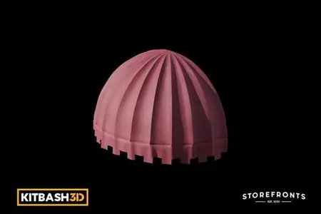 Kitbash: Storefronts - Red Dome Awning V9BQFE7