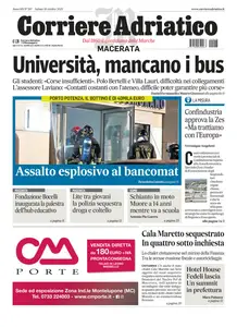 Corriere Adriatico Macerata - 18 Ottobre 2025