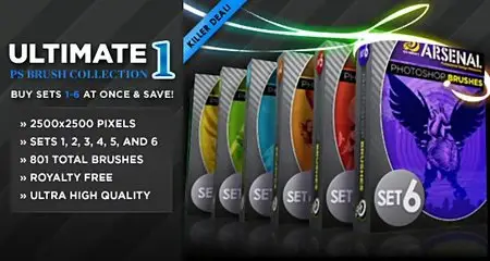  GoMedia Ultimate Photoshop Brush Collections 1 & 2