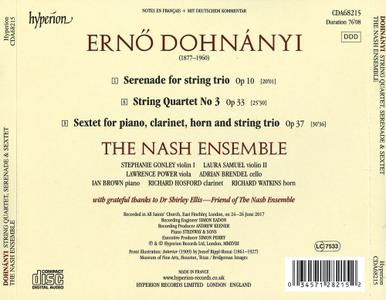 The Nash Ensemble - Dohnányi: String Quartet No.3, Serenade, Sextet (2018)