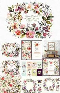 CreativeMarket - Big watercolor floral collection
