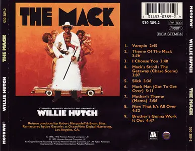 Willie Hutch - The Mack: Original Soundtrack From The Motion Picture (1973) Remastered 1996