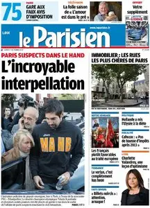 Le Parisien + Cahier Paris du Lundi 1er Octobre 2012