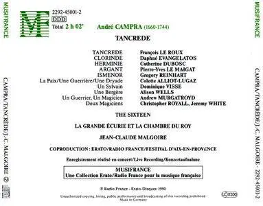 The Sixteen, La Grande Ecurie et la Chambre du Roy, Jean-Claude Malgoire - Campra: Tancrede (1992)