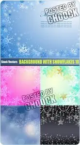 Background with snowflakes 10 - Stock Vector