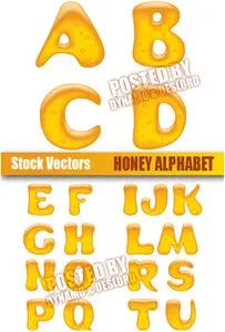 Honey alphabet - Stock Vectors / AvaxHome