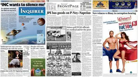 Philippine Daily Inquirer – January 21, 2016
