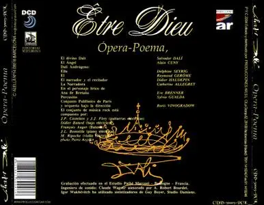 Salvador Dalí - Être Dieu - Ópera-Poema (1974) {3CD Set, DCD Spain, CDV-30003-PCK rel 2004}