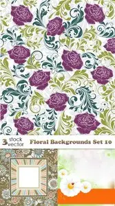 Vectors - Floral Backgrounds Set 10