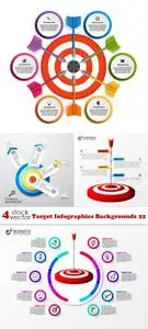 Vectors - Target Infographics Backgrounds 22