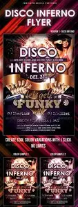 GraphicRiver Disco Inferno, Happy New Year Flyer 2 Versions