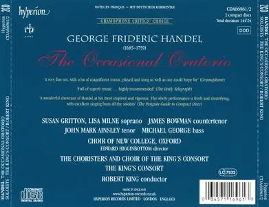 Robert King, The King’s Consort - George Frideric Handel: The Occasional Oratorio (1995)