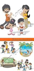 Cartoon people vector set 7