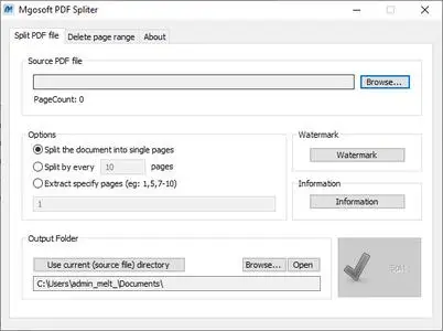 Mgosoft PDF Spliter 9.3.2