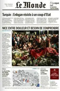 Le Monde et Suppléments du Dimanche 17 et Lundi 18 Juillet 2016