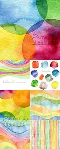 Stock Photo - Watercolor Painted Backgrounds