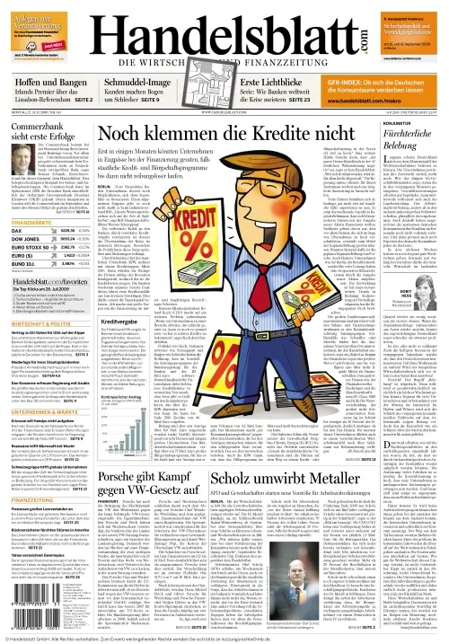 Handelsblatt vom 27.07.2009