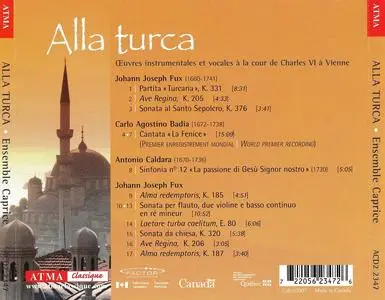 Monika Mauch, Matthias Maute, Ensemble Caprice - Alla turca: Fux, Badia, Caldara (2007)