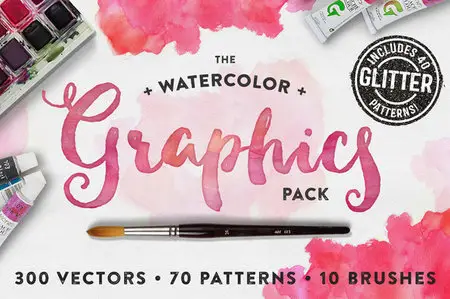 CreativeMarket - The Watercolor Graphics Pack