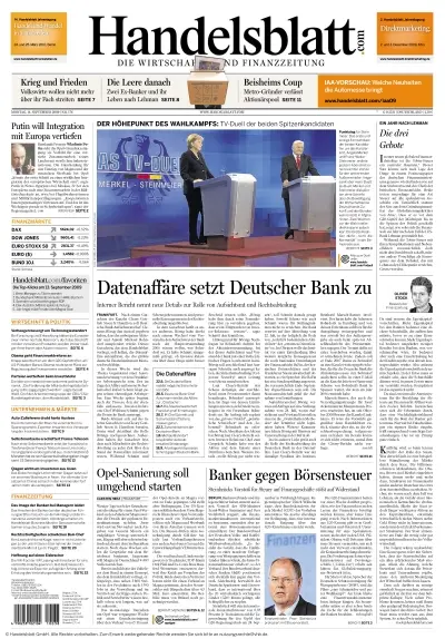 Handelsblatt vom 14.09.2009
