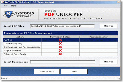 SysTools PDF Unlocker v3.1 Portable