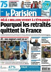 Le Parisien + Cahier Paris du Lundi 30 Juillet 2012