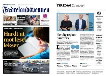 Fædrelandsvennen – 21. august 2018