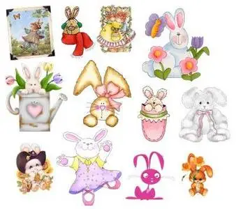Bunnies - PNG Clipart for Photoshop 