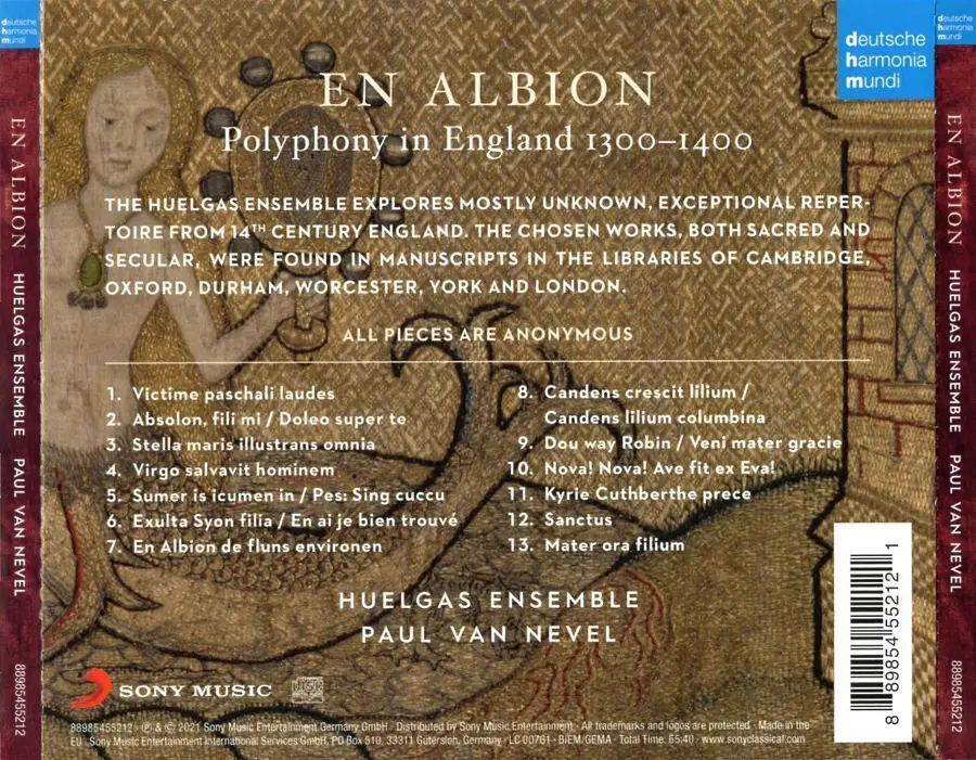 Paul Van Nevel Huelgas Ensemble En Albion Polyphony In England 1300